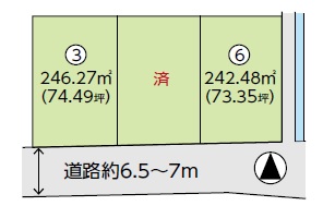 岡山市北区川入分譲地区画図1,191.84万円から