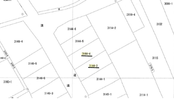 小田郡矢掛町矢掛土地売地販売価格250万円区画図